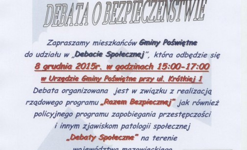 „Debata o Bezpieczeństwie” w Poświętnem